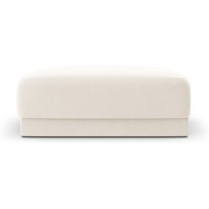 Micadoni Home Pouf 1 place en tissu velours beige clair Beige 85x42x85cm