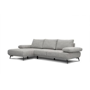 Courtois Laville Canape d'angle gauche 4 places tissu gris clair