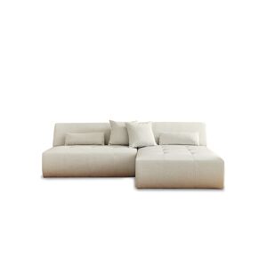 Lisa Design Canapé d'angle réversible 4 places en tissu beige - Publicité