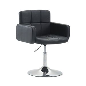 CLP Fauteuil lounge réglable en similicuir Noir Noir 48x80x58cm