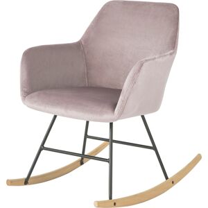 SoBuy Fauteuil a bascule avec accoudoirs en metal et bois