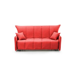 Talamo Italia Canape lit 2 places en tissu rouge 140x90 cm