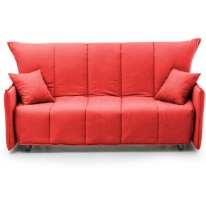 Talamo Italia Canape-Lit 2 places en tissu rouge