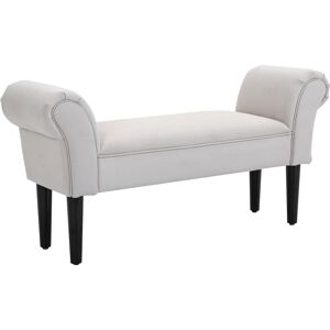 Homcom Banc banquette design contemporain accoudoirs courbés gris Gris 102x51x31cm