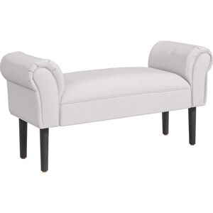 Homcom Banc banquette design contemporain accoudoirs courbés gris