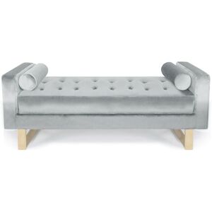 Menzzo Banquette capitonnee velours argent