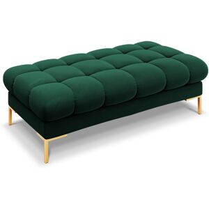 Micadoni Home Banc 2 places en tissu velours vert bouteille Vert 62x41x133cm