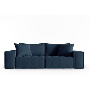 Micadoni Home Canape modulable 3 places en tissu structurel blue jeans