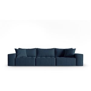 Micadoni Home Canape modulable 5 places en tissu structurel blue jeans