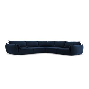 Micadoni Home Canape dangle symetrique 7 places en tissu velours bleu roi Bleu 286x85x286cm