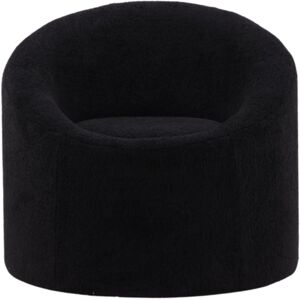 Meubles & Design Fauteuil moderne en tissu polaire noir