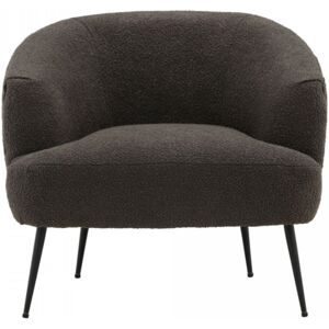 Meubles & Design Fauteuil moderne en tissu boucle gris