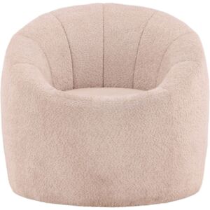 Meubles & Design Fauteuil moderne en tissu boucle beige