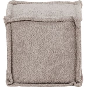 Meubles & Design Pouf cube 40cm en polaire gris