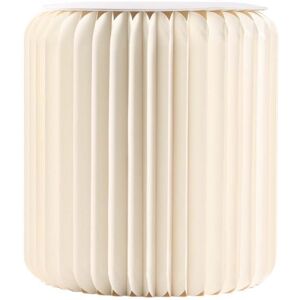 Ideanature Pouf design en carton plie 35 cm blanc casse