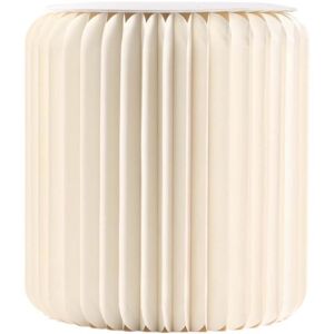 Pouf design en carton plié 35 cm blanc cassé