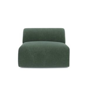 Sia Home Fauteuil sans accoudoirs velours texture vert emeraude