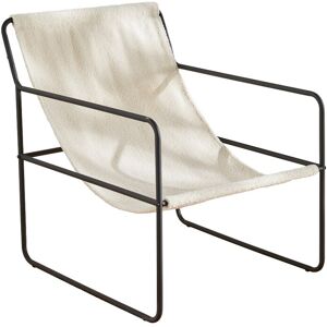 Today Fauteuil chilienne bouclette ecru 76x63x77