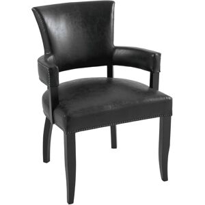 Signature Fauteuil Bridge avec Accoudoirs - L60 x H90 cm Noir 60x90x67cm