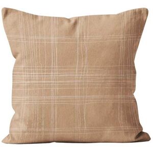 Coast And Valley Coussin motif ligne velours marron 60x60cm