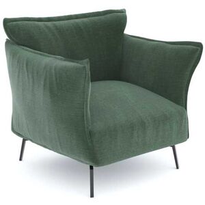 Sia Home Fauteuil velours texture vert emeraude