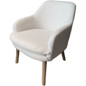 Mathi Design Fauteuil teddy blanc Blanc 50x78x59cm