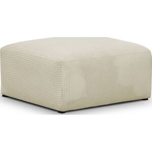 Homifab Pouf / repose-pieds en velours côtele beige