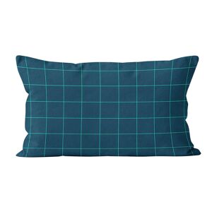 Coast And Valley Coussin motif velours Bleu vert 40x67cm