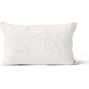 Coast And Valley Coussin dessin velours Beige 40x67cm