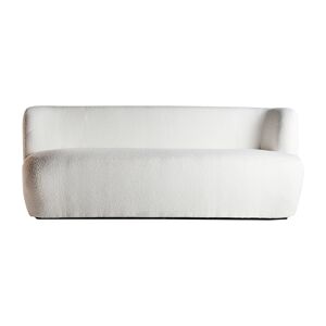 Lastdeco Sofa en Coton Boucle Blanc 195x81x73 cm