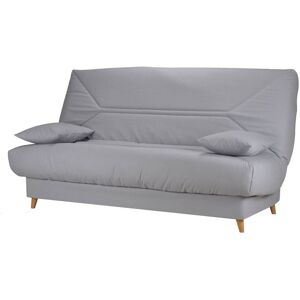 Banquette clic-clac en coton biologique gris clair Gris 95x101x193cm