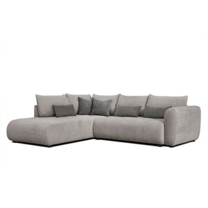 Courtois Laville Canape d'angle gauche 5 places gris moyen avec le couchage