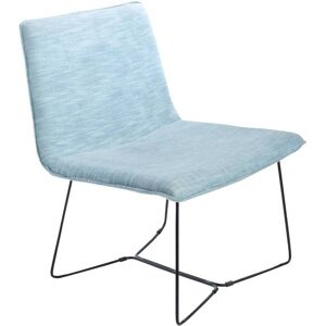 Made in Meubles Fauteuil en tissu bleu 62 cm