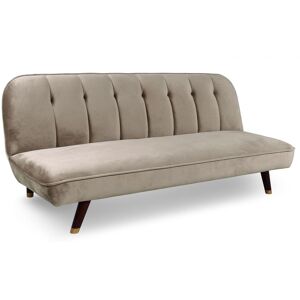 Menzzo Canape convertible clic-clac velours taupe