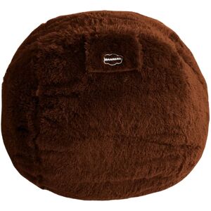 Bananair Pouf geant fausse fourrure chocolat 140 cm