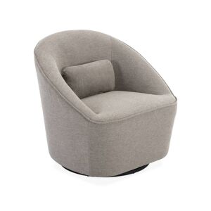 sweeek Fauteuil pivotant 360A° en tissu taupe Taupe 80x77x73cm