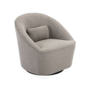 sweeek Fauteuil pivotant 360° en tissu taupe