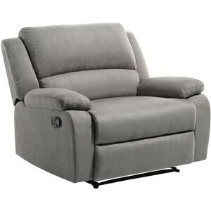 Usinestreet Fauteuil de relaxation avec assise XXL en microfibre - Gris