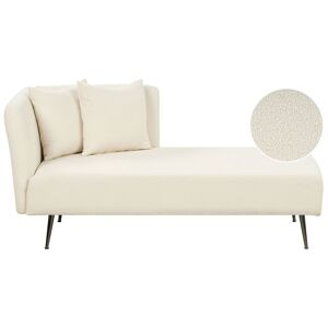 Beliani Chaise longue côte gauche boucle blanc