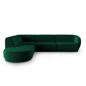 CXL by Christian Lacroix Canape d'angle gauche modulable 5 places en velours vert bouteille