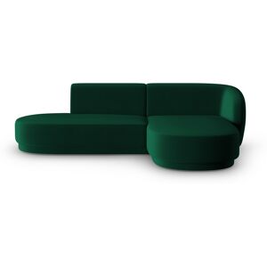 CXL by Christian Lacroix Canape d'angle droit modulable 4 places en velours vert bouteille