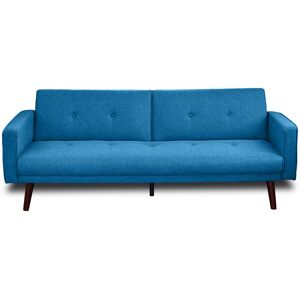 Best Mobilier Canape clic-clac 2 places en tissu bleu