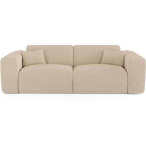 Sia Home Canape convertible express dunlopillo 160cm velours côtele beige