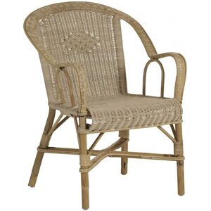 Kok Maison Fauteuil tresse en rotin beige Beige 59x80x56cm