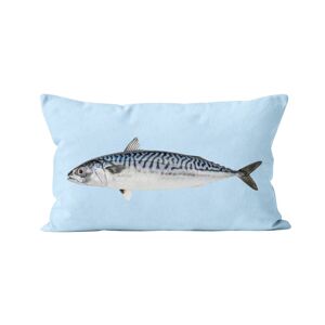 Artpilo Coussin deco poisson velours bleu