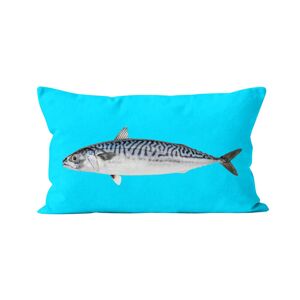 Artpilo Coussin poisson velours bleu