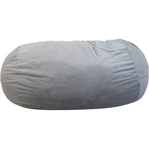 Bananair Pouf long geant fausse fourrure gris clair 160 cm