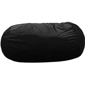 Bananair Pouf long geant fausse fourrure noir 160 cm