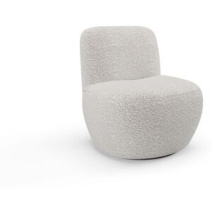 Sia Home Fauteuil pivotant en tissu bouclette gris clair - Publicité