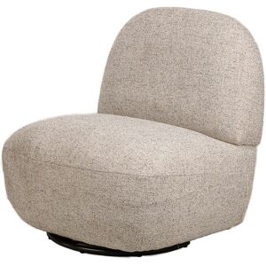 Nordlys Fauteuil de salon pivotant en tissu gris